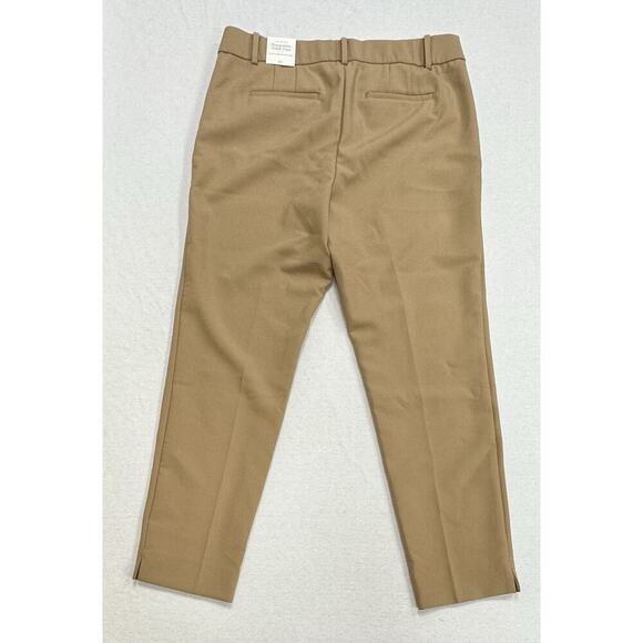 NWT $99 Talbots SZ 10 Tan Beige Slacks Petite Pants Flat Front Hampshire Ankle - Picture 8 of 8